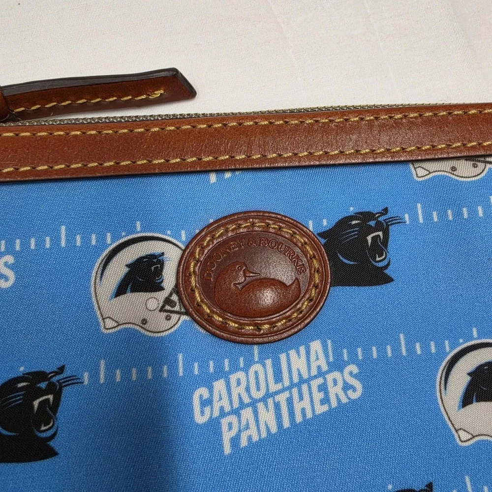 Dooney & Bourke Carolina Panthers Blue Clutch Wristlet with Detachable Strap